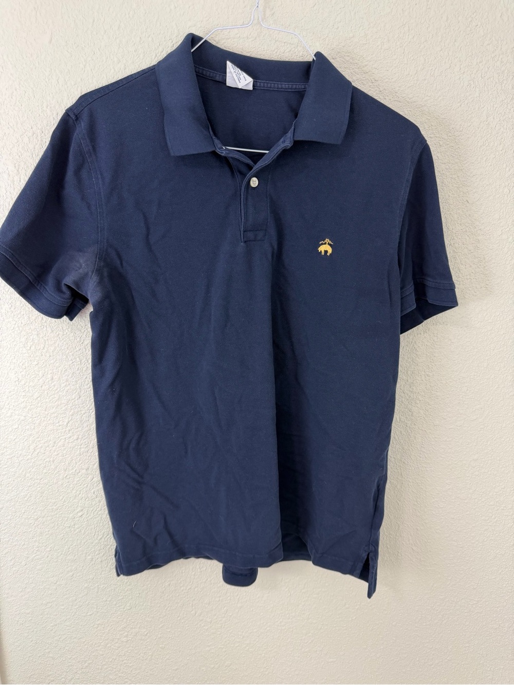 Men's Navy Performance Polo Slim Fit Shirt Brooks Brothers